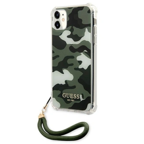 Kup Etui Guess GUHCN61KSARKA Apple iPhone 11 zielony/khaki hardcase Camo Collection - GUE1130GRN - {ean13} - Sklep Home Screen