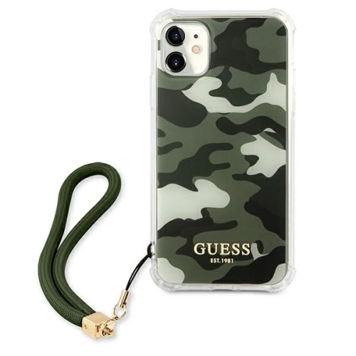 Kup Etui Guess GUHCN61KSARKA Apple iPhone 11 zöld/khaki kemény tok Camo Collection - GUE1130GRN - {ean13} - Sklep Home Screen
