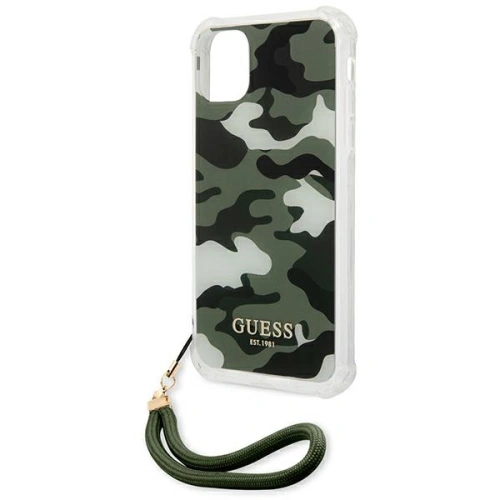 Kup Etui Guess GUHCN61KSARKA Apple iPhone 11 zöld/khaki kemény tok Camo Collection - GUE1130GRN - {ean13} - Sklep Home Screen