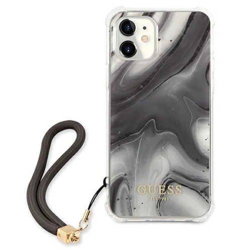 Kup Etui Guess GUHCN61KSMAGR Apple iPhone 11 gri/grey hardcase Marble Collection - GUE1131GRY - {ean13} - Sklep Home Screen