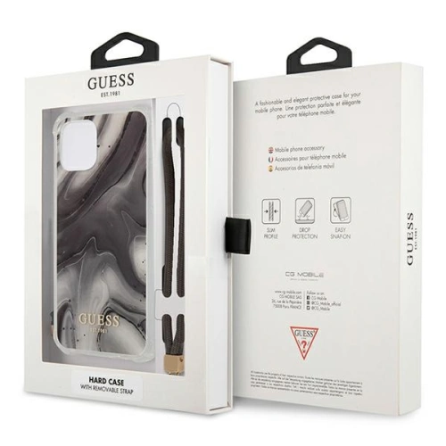 Kup Guess Apple Tasche GUHCN61KSMAGR iPhone 11 grau/grau Hartschale Marble Collection - GUE1131GRY - {ean13} - Sklep Home Screen