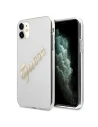 Guess GUHCN61KTRSVGO Apple iPhone 11 Transparent hardcase Vintage Script Gold