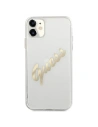 Buy Guess GUHCN61KTRSVGO Apple iPhone 11 Transparent hardcase Vintage Script Gold - GUE1132CL - {ean13} - Home Screen Store Europe