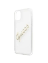 Buy Guess GUHCN61KTRSVGO Apple iPhone 11 Transparent hardcase Vintage Script Gold - GUE1132CL - {ean13} - Home Screen Store Europe