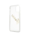 Buy Guess GUHCN61KTRSVGO Apple iPhone 11 Transparent hardcase Vintage Script Gold - GUE1132CL - {ean13} - Home Screen Store Europe