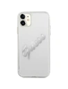 Buy Guess GUHCN61KTRSVSI Apple iPhone 11 Transparent hardcase Vintage Script Silver - GUE1133CL - {ean13} - Home Screen Store Europe