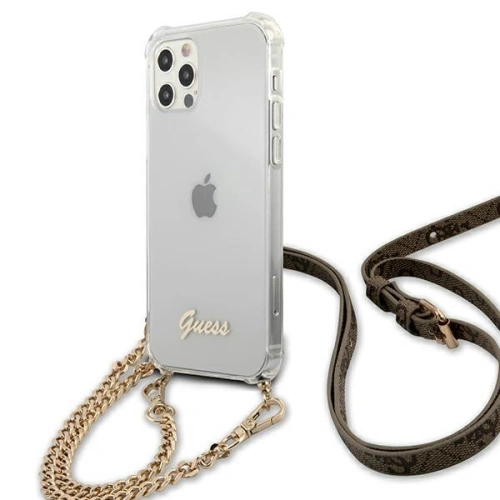 Kup Etui Guess GUHCP12LKC4GSGO Apple iPhone 12 Pro Max Transparent hardcase 4G Gold Chain - GUE1134CL - {ean13} - Sklep Home Screen