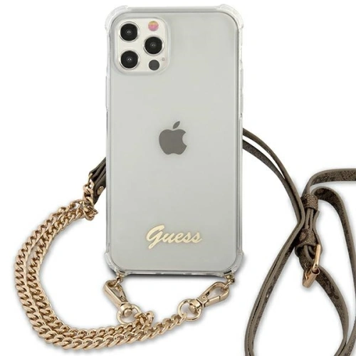 Kup Etui Guess GUHCP12LKC4GSGO Apple iPhone 12 Pro Max Transparent hardcase 4G Gold Chain - GUE1134CL - {ean13} - Sklep Home Screen
