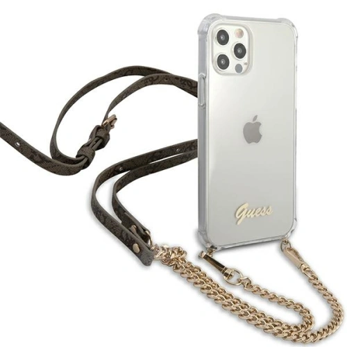 Kup Etui Guess GUHCP12LKC4GSGO Apple iPhone 12 Pro Max Transparent hardcase 4G Gold Chain - GUE1134CL - {ean13} - Sklep Home Screen