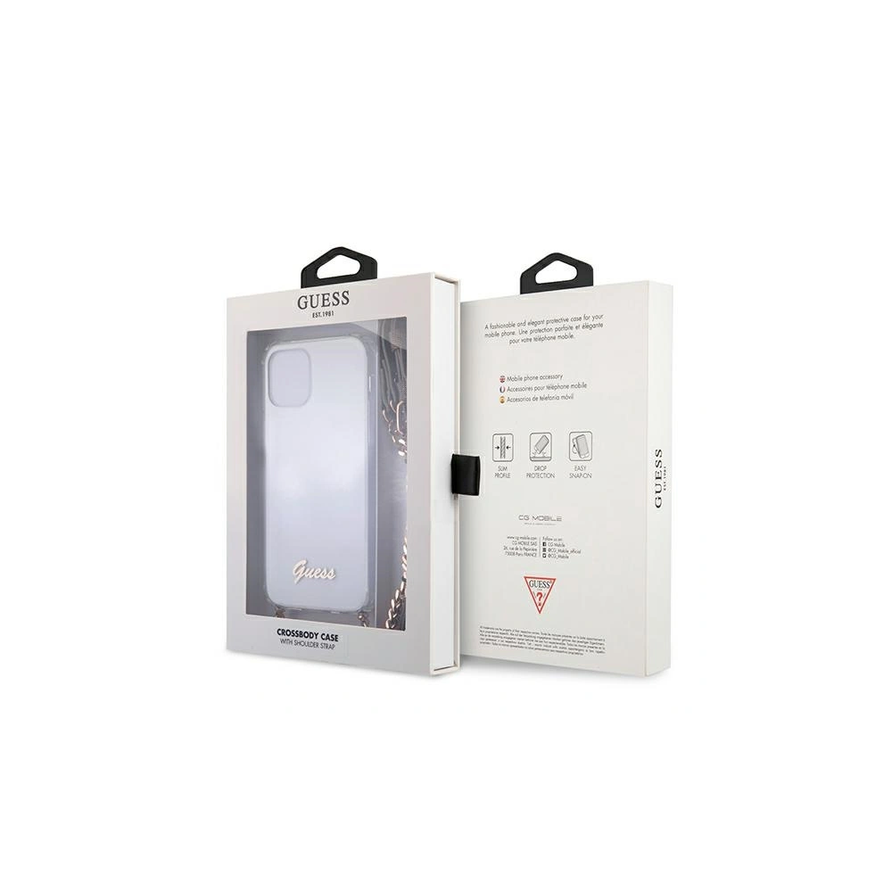 Etui Guess GUHCP12LKC4GSGO Apple iPhone 12 Pro Max Transparent hardcase 4G Gold Chain