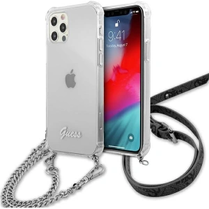 Kup Etui Guess GUHCP12LKC4GSSI Apple iPhone 12 Pro Max Transparent hardcase 4G Silver Chain - GUE1135CL - {ean13} - Sklep Home Screen