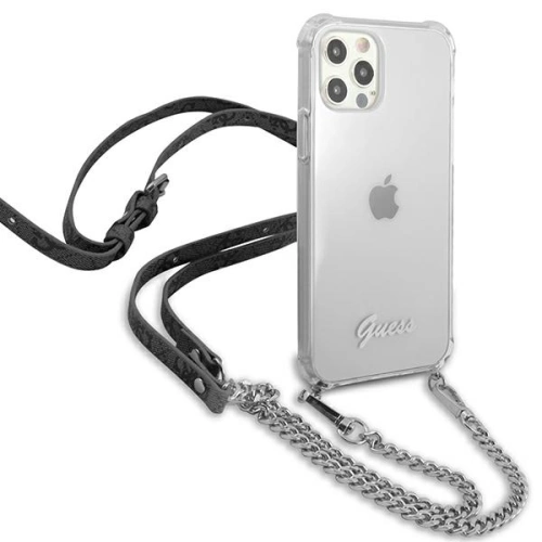 Buy Guess GUHCP12LKC4GSSI Apple iPhone 12 Pro Max Transparent hardcase 4G Silver Chain - GUE1135CL - {ean13} - Home Screen Store Europe