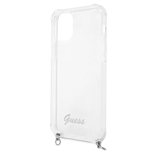 Buy Guess GUHCP12LKC4GSSI Apple iPhone 12 Pro Max Transparent hardcase 4G Silver Chain - GUE1135CL - {ean13} - Home Screen Store Europe