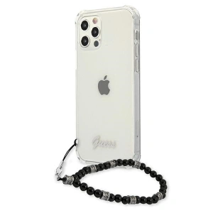 Buy Guess GUHCP12LKPSBK Apple iPhone 12 Pro Max Transparent hardcase Black Pearl - GUE1136CL - {ean13} - Home Screen Store Europe
