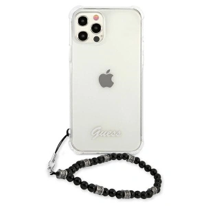 Buy Guess GUHCP12LKPSBK Apple iPhone 12 Pro Max Transparent hardcase Black Pearl - GUE1136CL - {ean13} - Home Screen Store Europe