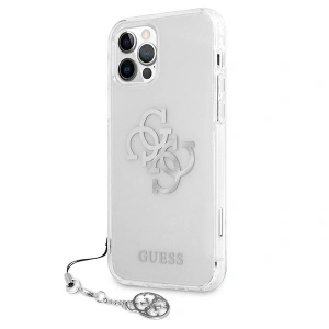 Buy Guess GUHCP12LKS4GSI Apple iPhone 12 Pro Max Transparent hardcase 4G Silver Charms Collection - GUE1138CL - {ean13} - Home Screen Store Europe