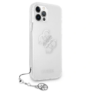 Buy Guess GUHCP12LKS4GSI Apple iPhone 12 Pro Max Transparent hardcase 4G Silver Charms Collection - GUE1138CL - {ean13} - Home Screen Store Europe