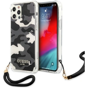 Buy Guess GUHCP12LKSARBK Apple iPhone 12 Pro Max black hardcase Camo Collection - GUE1139BLK - {ean13} - Home Screen Store Europe