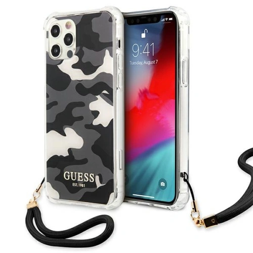 Kup Guess Apple Tasche GUHCP12LKSARBK iPhone 12 Pro Max schwarz/schwarz Hardcase Camo Collection - GUE1139BLK - {ean13} - Sklep Home Screen