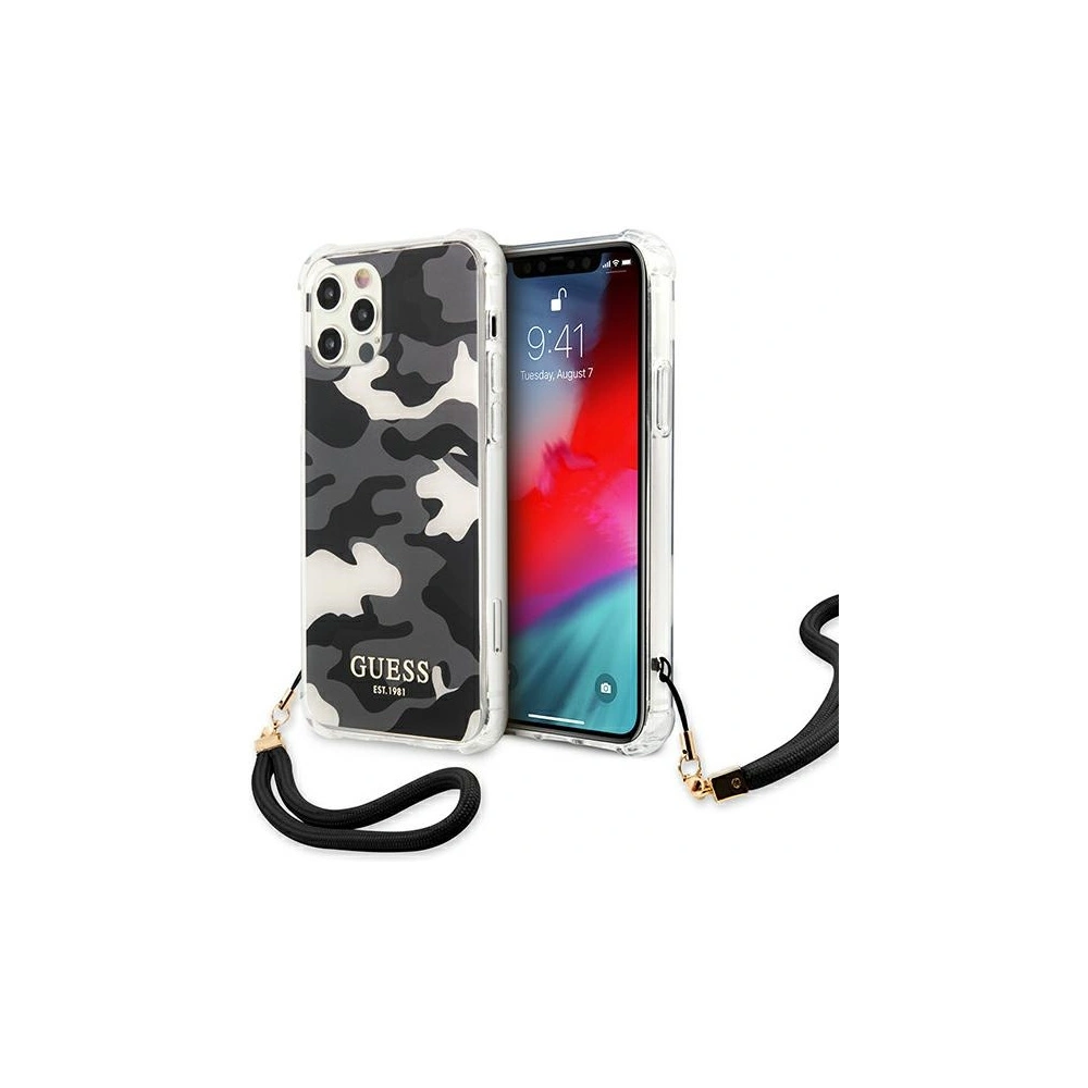 Etui Guess GUHCP12LKSARBK Apple iPhone 12 Pro Max czarny/black hardcase Camo Collection