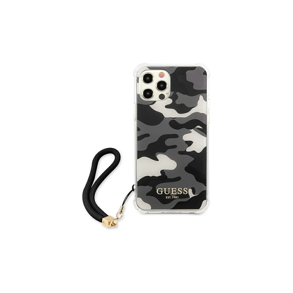Etui Guess GUHCP12LKSARBK Apple iPhone 12 Pro Max czarny/black hardcase Camo Collection