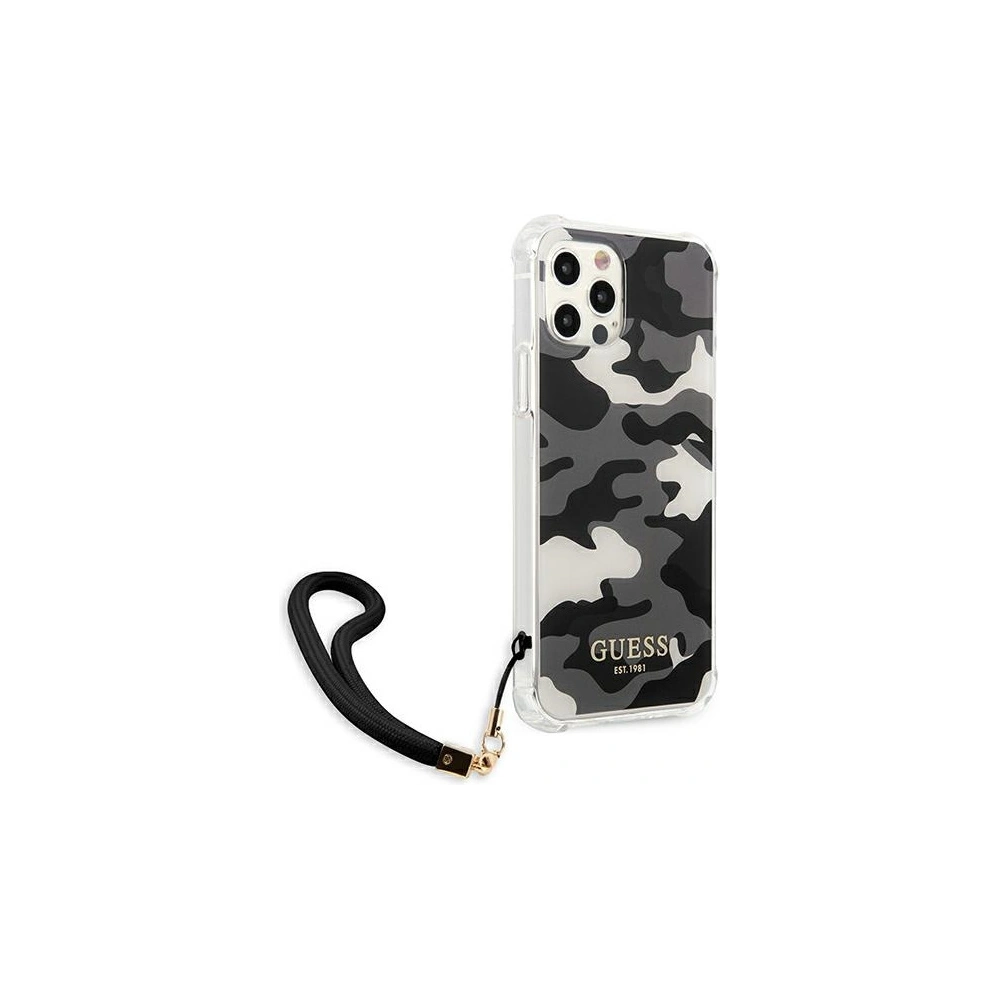 Etui Guess GUHCP12LKSARBK Apple iPhone 12 Pro Max czarny/black hardcase Camo Collection