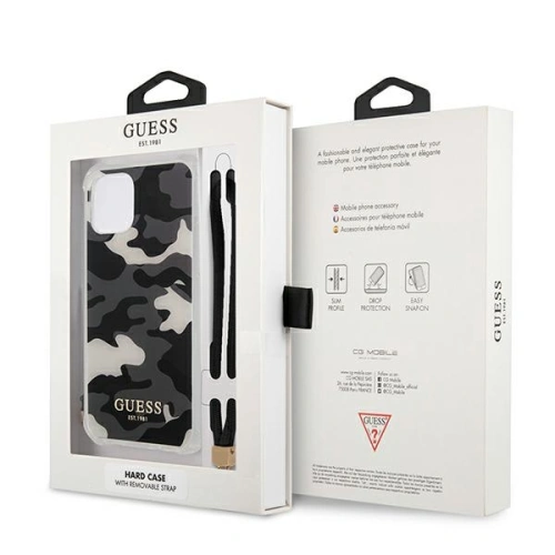 Kup Etui Guess GUHCP12LKSARBK Apple iPhone 12 Pro Max czarny/black hardcase Camo Collection - GUE1139BLK - {ean13} - Sklep Home Screen