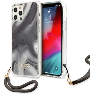 Kup Etui Guess GUHCP12LKSMAGR Apple iPhone 12 Pro Max szary/grey hardcase Marble Collection - GUE1141GRY - {ean13} - Sklep Home Screen