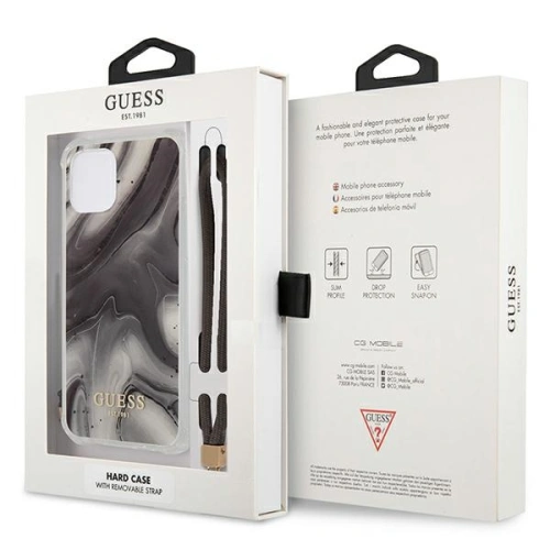 Kup Etui Guess GUHCP12LKSMAGR Apple iPhone 12 Pro Max szary/grey hardcase Marble Collection - GUE1141GRY - {ean13} - Sklep Home Screen