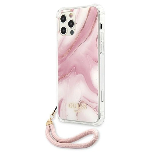 Buy Guess GUHCP12LKSMAPI Apple iPhone 12 Pro Max pink hardcase Marble Collection - GUE1142PNK - {ean13} - Home Screen Store Europe