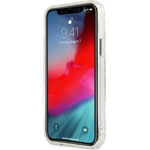 Etui Guess GUHCP12LKTRSVGO Apple iPhone 12 Pro Max Átlátszó kemény tok Vintage Script Arany
