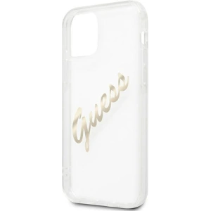 Buy Guess GUHCP12LKTRSVGO Apple iPhone 12 Pro Max Transparent hardcase Vintage Script Gold - GUE1143CL - {ean13} - Home Screen Store Europe