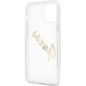 Buy Guess GUHCP12LKTRSVGO Apple iPhone 12 Pro Max Transparent hardcase Vintage Script Gold - GUE1143CL - {ean13} - Home Screen Store Europe
