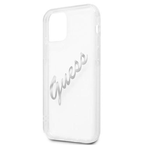 Kup Etui Guess GUHCP12LKTRSVSI Apple iPhone 12 Pro Max Transparent hardcase Vintage Script Silver - GUE1144CL - {ean13} - Sklep Home Screen