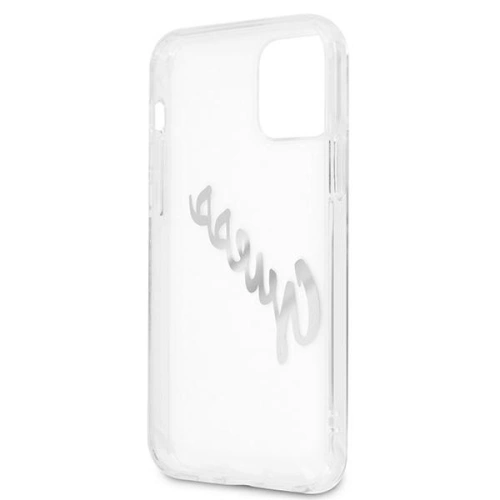 Kup Etui Guess GUHCP12LKTRSVSI Apple iPhone 12 Pro Max Transparent hardcase Vintage Script Silver - GUE1144CL - {ean13} - Sklep Home Screen
