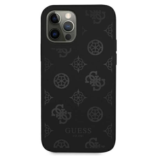 Buy Guess GUHCP12LLSPEBK Apple iPhone 12 Pro Max black hard case Peony Collection - GUE1145BLK - {ean13} - Home Screen Store Europe