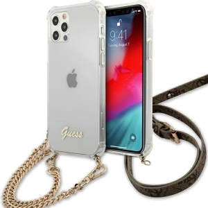 Kup Etui Guess GUHCP12MKC4GSGO Apple iPhone 12/12 Pro Transparent hardcase 4G Gold Chain - GUE1149CL - {ean13} - Sklep Home Screen