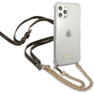 Kup Etui Guess GUHCP12MKC4GSGO Apple iPhone 12/12 Pro Átlátszó kemény tok 4G Arany lánc - GUE1149CL - {ean13} - Sklep Home Screen