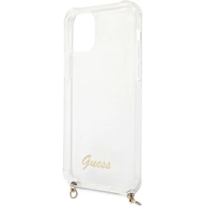 Guess GUHCP12MKC4GSGO Apple iPhone 12/12 Pro Transparent hardcase 4G Gold Chain