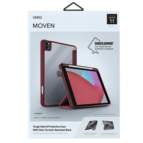 Kup Etui UNIQ Moven Apple iPad Pro 11 2021 (3. generacji) Antimicrobial bordowy/burgundy - UNIQ396BRG - {ean13} - Sklep Home Screen