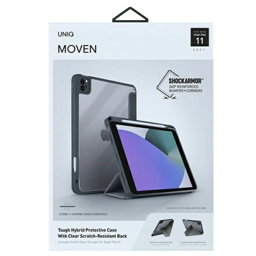 Kup Etui UNIQ Moven Apple iPad Pro 11 2021 (3. generace) Antimicrobial šedá/charcoal grey - UNIQ397CHAGRY - {ean13} - Sklep Home Screen