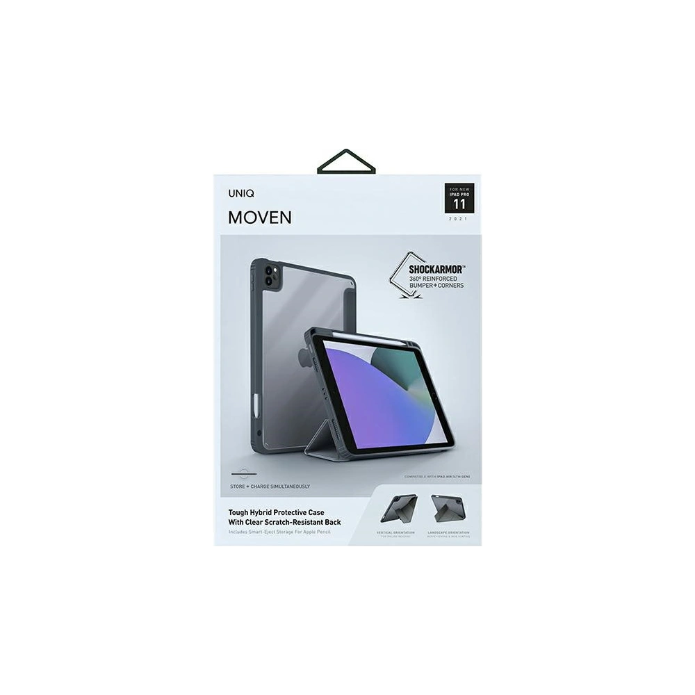 Etui UNIQ Moven Apple iPad Pro 11 2021 (3. generacji) Antimicrobial szary/charcoal grey