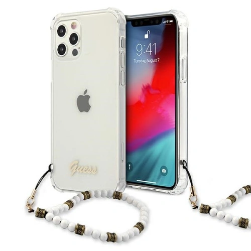 Kup Etui Guess GUHCP12MKPSWH Apple iPhone 12/12 Pro carcasă dură transparentă Alb Perlă - GUE1151CL - {ean13} - Sklep Home Screen