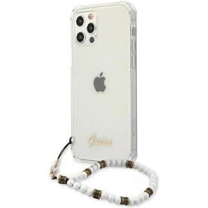 Guess GUHCP12MKPSWH Apple iPhone 12/12 Pro Transparent hardcase White Pearl