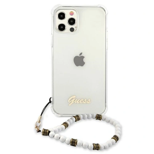 Buy Guess GUHCP12MKPSWH Apple iPhone 12/12 Pro Transparent hardcase White Pearl - GUE1151CL - {ean13} - Home Screen Store Europe