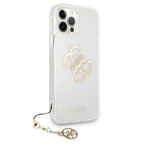 Buy Guess GUHCP12MKS4GGO Apple iPhone 12/12 Pro Transparent hardcase 4G Gold Charms Collection - GUE1152CL - {ean13} - Home Screen Store Europe