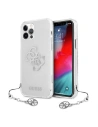 Guess GUHCP12MKS4GSI Apple iPhone 12/12 Pro Transparent hardcase 4G Silver Charms Collection