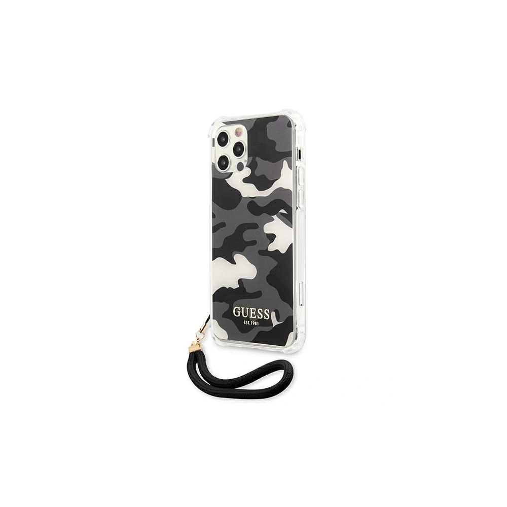 Etui Guess GUHCP12MKSARBK Apple iPhone 12/12 Pro czarny/black hardcase Camo Collection