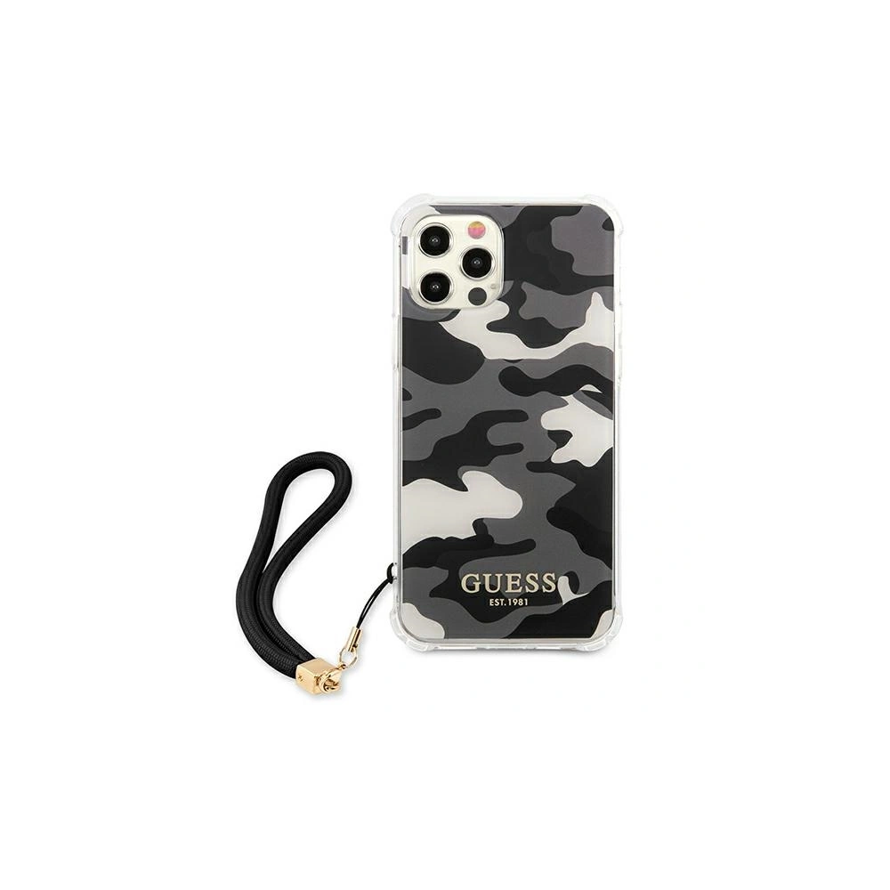 Etui Guess GUHCP12MKSARBK Apple iPhone 12/12 Pro czarny/black hardcase Camo Collection
