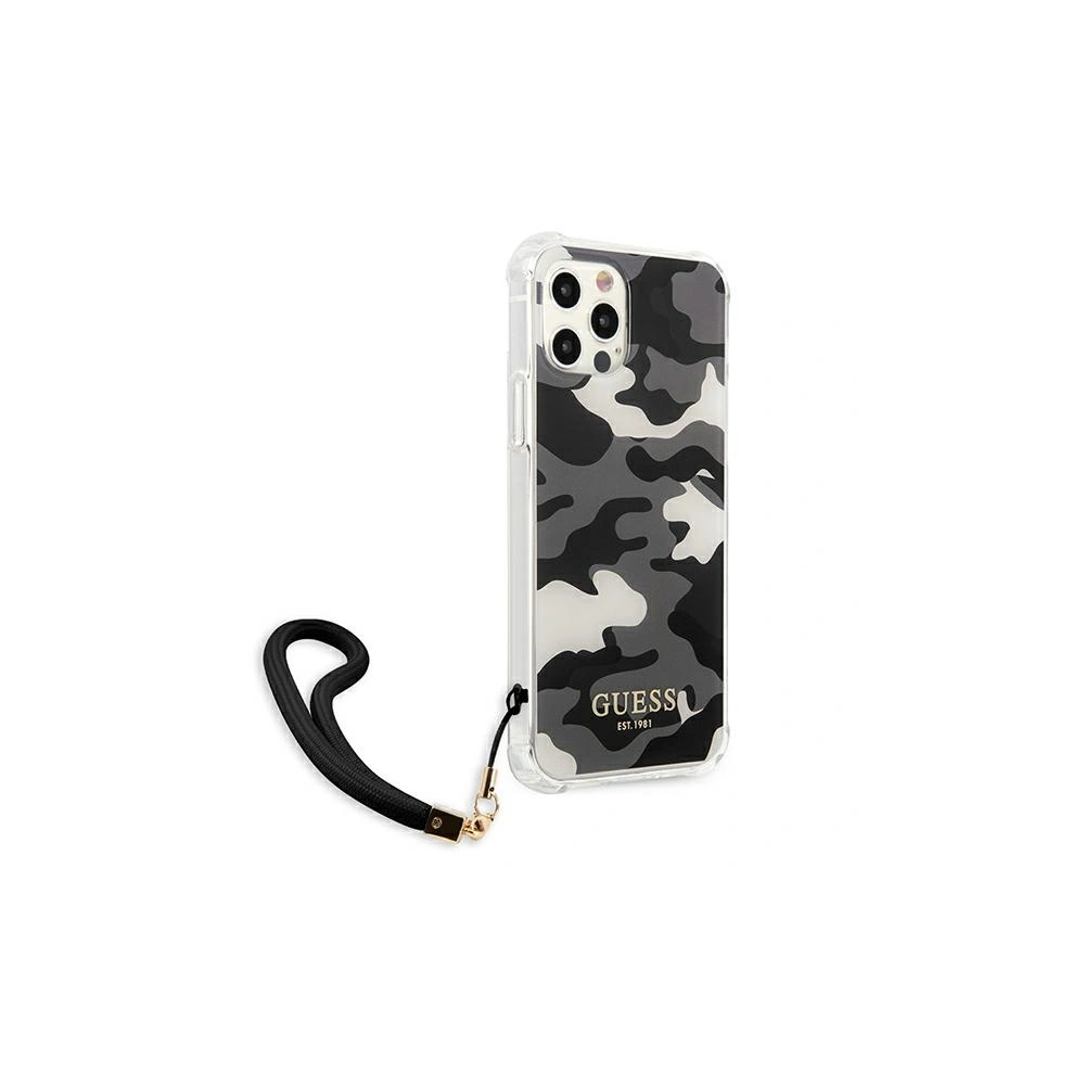 Etui Guess GUHCP12MKSARBK Apple iPhone 12/12 Pro czarny/black hardcase Camo Collection